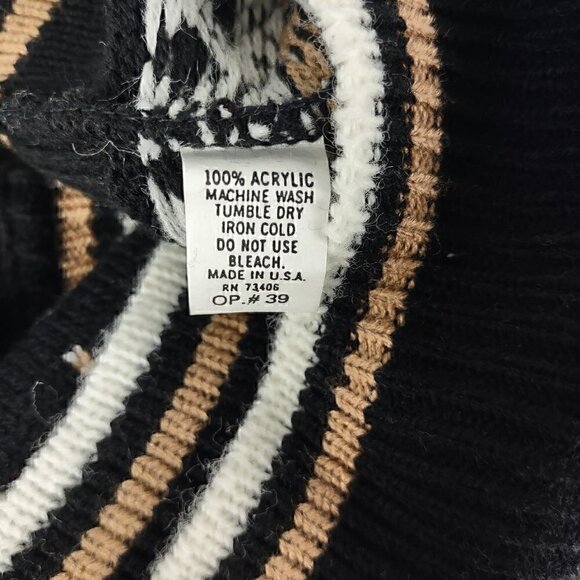 GFC Black, Brown, White Vintage Retro Oversize Men’s Sweater Large (Estimated) - Picture 11 of 11